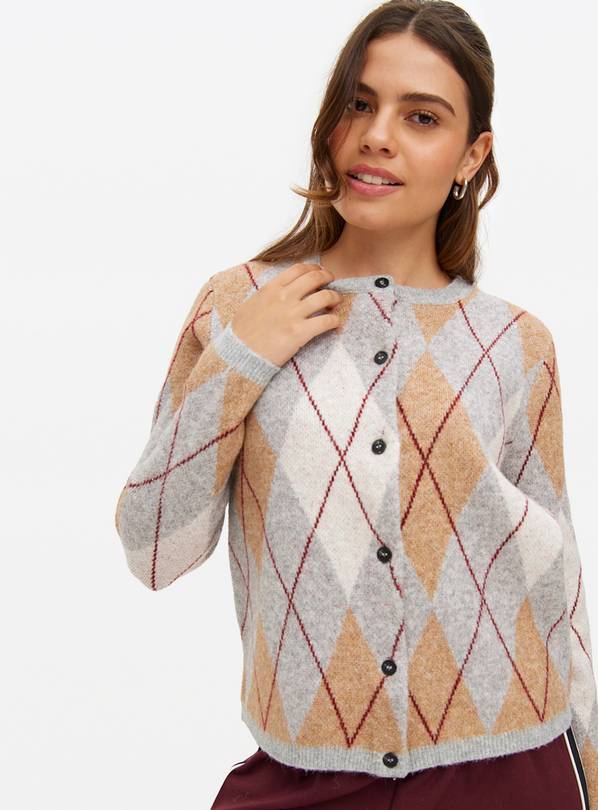 Argyle Cosy Knitted Cardigan 16